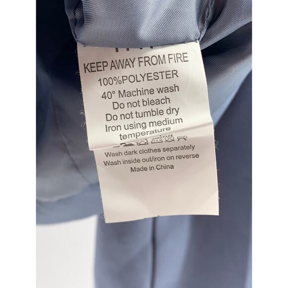 INDEFEIR Women's Blue Single Button Notch Collar Long Sleeve Cropped Top SZ XS - Picture 11 of 11